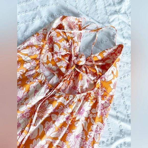 J. Crew Orange Floral Dress - Picture 7 of 14